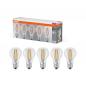 Preview: 5er Pack OSRAM LED BASE E27 Filament Glühlampe klar 6,5W wie 60W neutralweiß